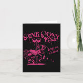 Pony En Hoge Hakken Liefhebber Roze Meisjes Clubs  Kaart (Voorkant)