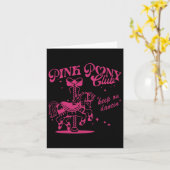 Pony En Hoge Hakken Liefhebber Roze Meisjes Clubs  Kaart (Gele Bloem)