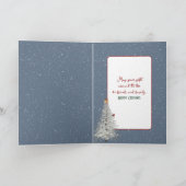 Pony en konijn op kerst Boerderij Feestdagen Kaart (Binnen)