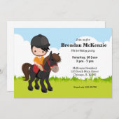 Pony Equestrian Horseback Horse Kaart (Voorkant / Achterkant)