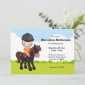 Pony Equestrian Horseback Horse Kaart (Staand voorkant)