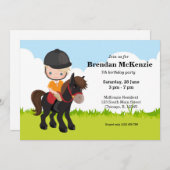 Pony Equestrian Horseback Horse Kaart (Voorkant / Achterkant)