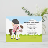 Pony Equestrian Horseback Horse Kaart (Staand voorkant)