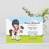 Pony Equestrian Horseback Horse Kaart (Staand voorkant)