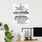 Pony Express-advertentie Poster (Thuiskantoor)