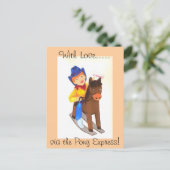 Pony Express Briefkaart (Staand voorkant)