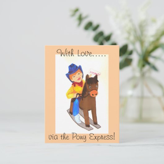 Pony Express Briefkaart (Staand voorkant)