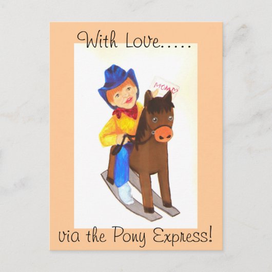 Pony Express Briefkaart (Voorkant)