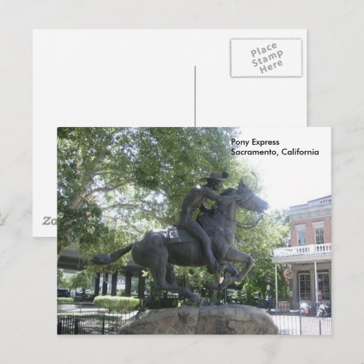 Pony Express Briefkaart (Voorkant / Achterkant)