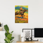 Pony Express 🌄 Kit Carson Historic Cowboy Poster (Thuiskantoor)