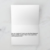 Pony Express laat verjaardagskaart Kaart (Binnen)