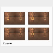 Pony Express-lederen draagtas Rechthoekige Sticker (Vel)