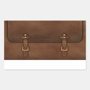 Pony Express lederen tas Rechthoekige Sticker