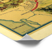 Pony Express Map van William Henry Jackson 1861 Poster (Hoek)