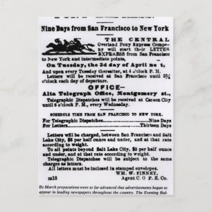 Pony Express, negen dagen Briefkaart
