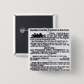 Pony Express, negen dagen Vierkante Button 5,1 Cm (Voorkant /achterkant)