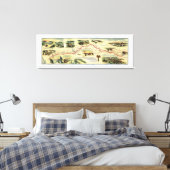 Pony Express Route Afbeelding Kaart 1860 Canvas Afdruk (Insitu (Slaapkamer))