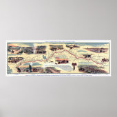 Pony Express Route Map Poster (Voorkant)