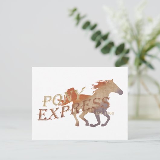 Pony Express-Vintage Briefkaart (Staand voorkant)