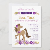 Pony Feestje Meisje Kaart (Voorkant)