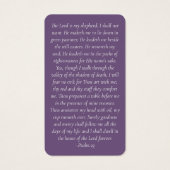 Pony Floral in ons hart gedenkwaardige gebedskaart Visitekaartje (Achterkant)