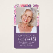 Pony Floral in ons hart gedenkwaardige gebedskaart Visitekaartje (Voorkant)