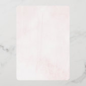  Pony Floral Vrijgezellenfeest Real Folie Uitnodiging (Achterkant)