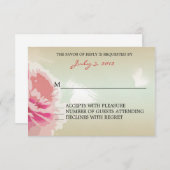 Pony Floral Wedding RSVP-reactiekaarten RSVP Kaartje (Voorkant / Achterkant)