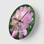 Pony Flower in Bloom Personalized Ronde Klok (Hoek)