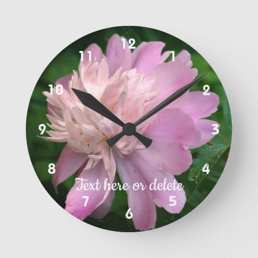 Pony Flower in Bloom Personalized Ronde Klok (Voorkant)