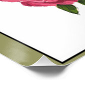 pony Flower Monet Quote in Red, roze Poster (Hoek)