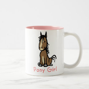 Pony Girl Tweekleurige Koffiemok