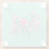 Pony Glass Onderzetter Glazen Onderzetter (Achterkant)