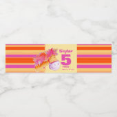 Pony grillige waterverf art waterlabels waterfles etiket (Enkel label)