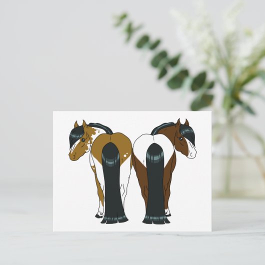 Pony hart briefkaart (Staand voorkant)