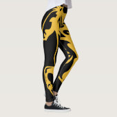 Pony Horse Stallion Steed School Bus Yellow Leggings (Rechts)