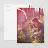 Pony im Wald Briefkaart (Voorkant / Achterkant)