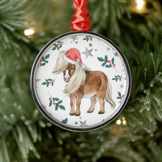 Pony in a Santa Hat Christmas Ornament Keepsake (Boom)
