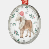 Pony in a Santa Hat Christmas Ornament Keepsake (Links)