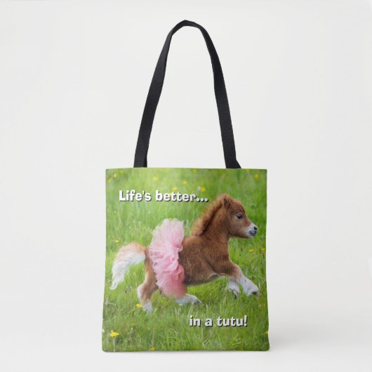 Pony in Tutu Tote Bag (Voorkant)
