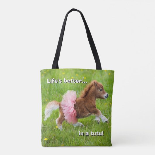 Pony in Tutu Tote Bag (Achterkant)
