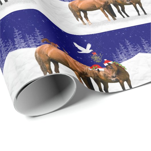 Pony kerstfeest inpakpapier (Rol Hoek)