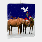 Pony kerstfeestOrnament Keramisch Ornament (Rechts)