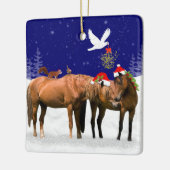 Pony kerstfeestOrnament Keramisch Ornament (Links)