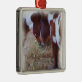 Pony kerstversiering metalen ornament (Rechts)