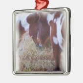 Pony kerstversiering metalen ornament (Links)