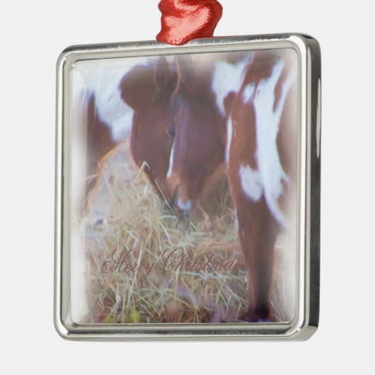 Pony kerstversiering metalen ornament (Links)
