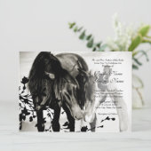 Pony Love Wedding Invitation Kaart (Staand voorkant)