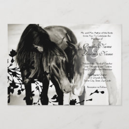 Pony Love Wedding Invitation Kaart