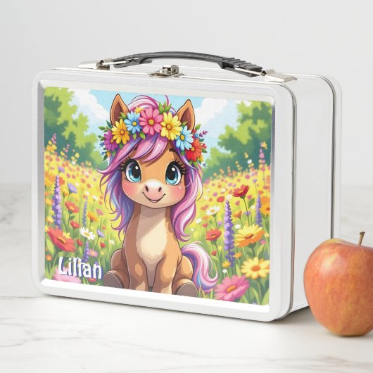  Pony met bloemen gepersonaliseerd (In situ)